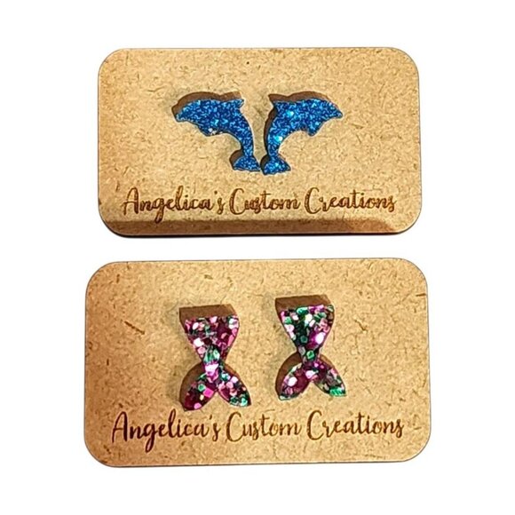 Ocean Whimsy Duo Acrylic Studs - Picture 1 of 1